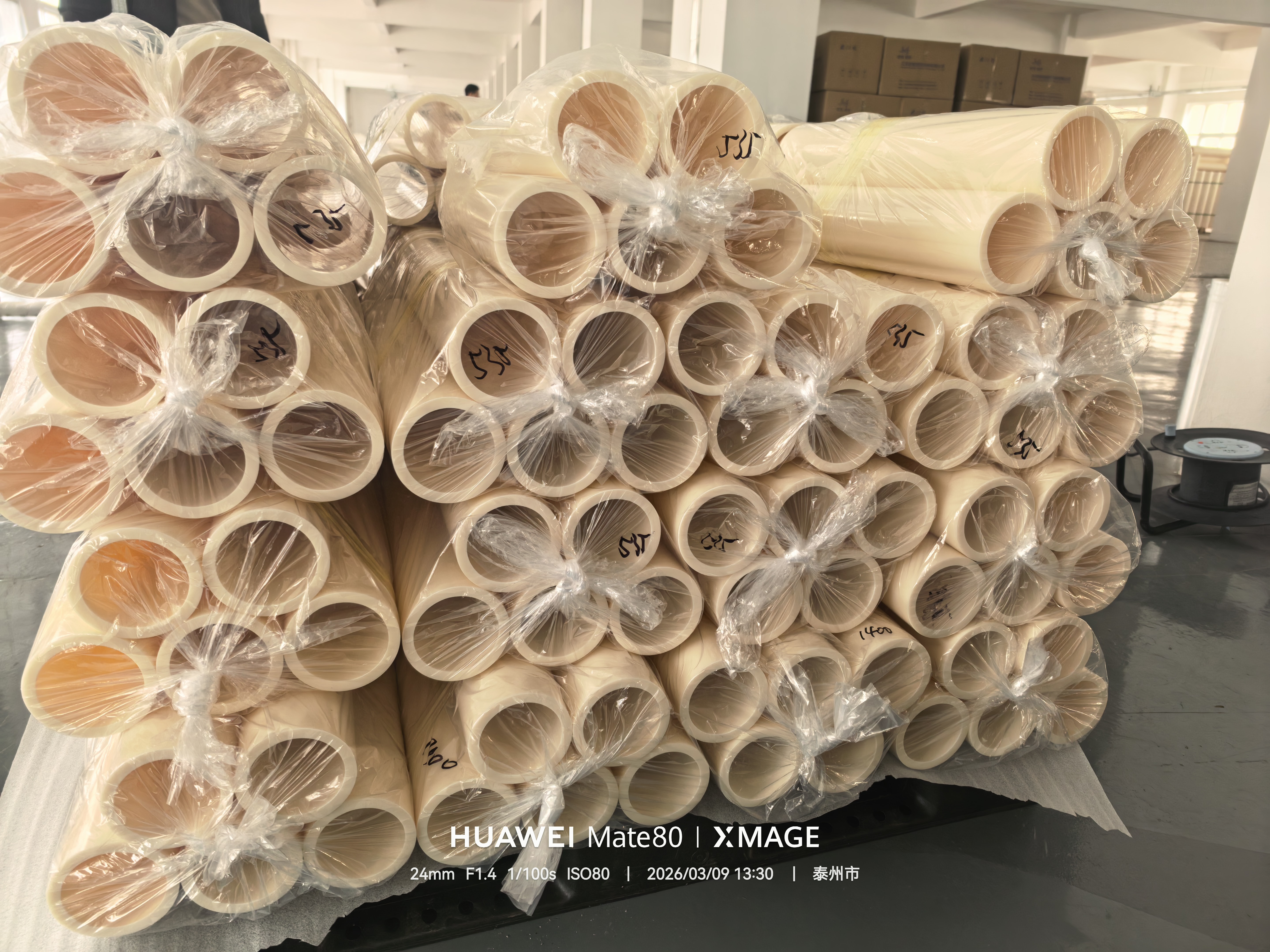 Ang Hongkai Plastics ay Matagumpay na Naghahatid ng Unang Batch ng High-Performance na ABS Core Tubes sa Foshan Ngayong Taon